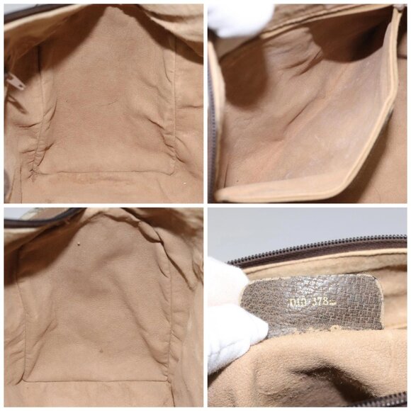 GUCCI GG Supreme Web Sherry Line Boston Bag PVC Beige Red - Picture 15 of 16